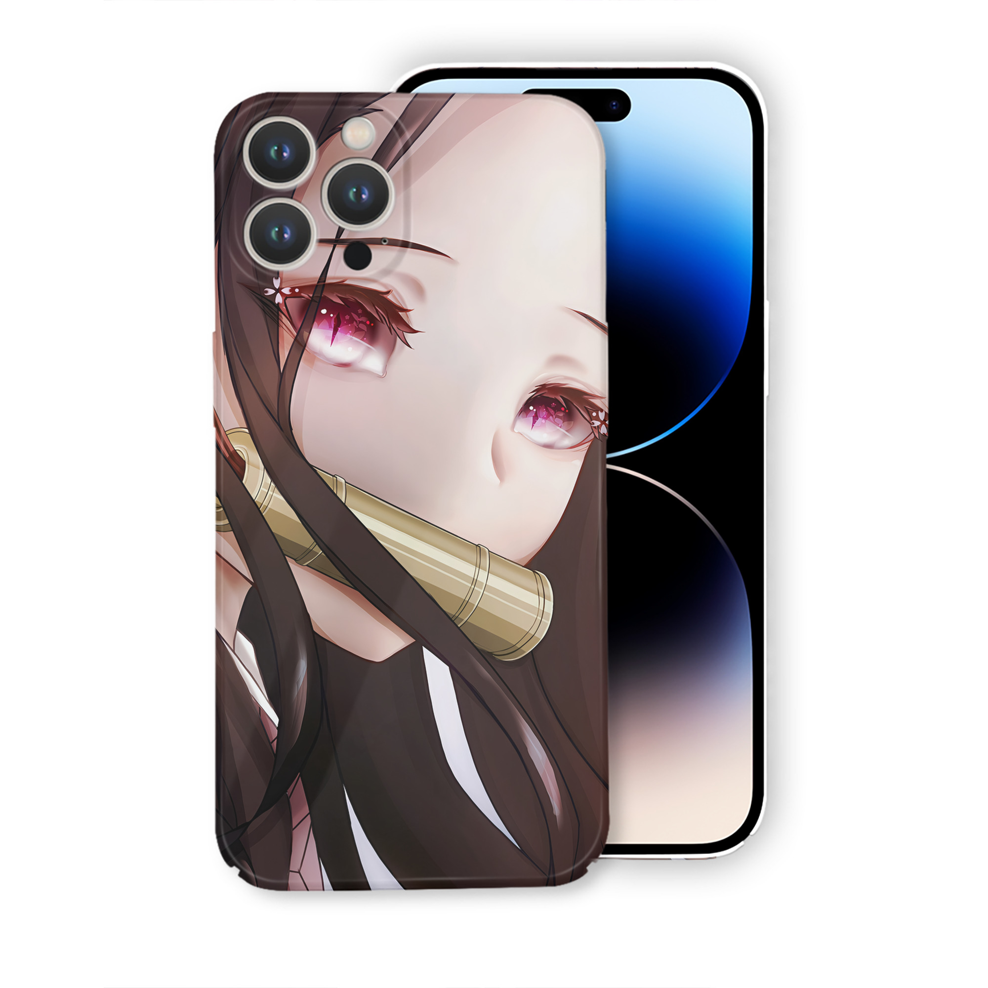 （画像用） 鬼滅の刃（きめつのやいば）竈門 禰󠄀豆子／かまど ねずこ Kamado Nezuko 【iPhone 14シリーズ対応】ハードケース